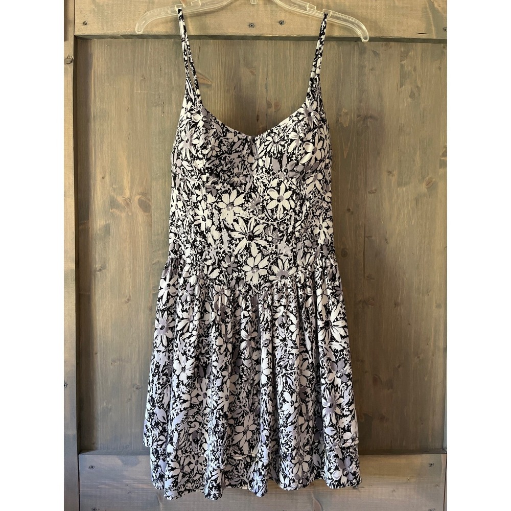 Fire‎ Los Angeles Floral Tiered Dress Adjustable Straps Size M Y2K Skater